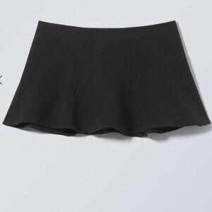 Weekday Black Skater Mini Skirt